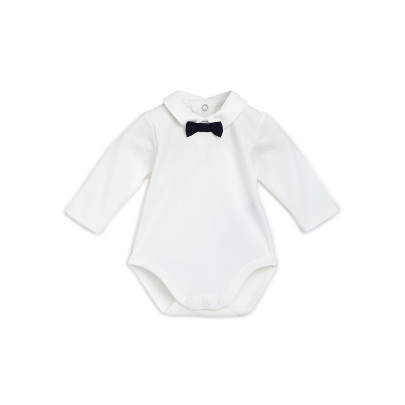 Boys Light Blue Applique Bodysuit with Long Overall image number null